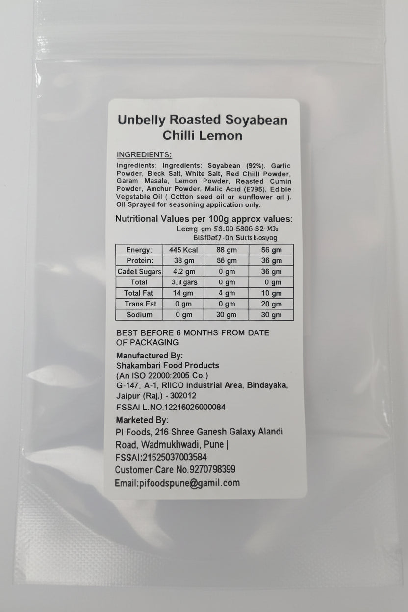 Roasted Soyabean Chilli Lemon – High Protein Snack (90g)