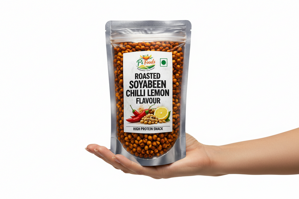 Roasted Soyabean Chilli Lemon – High Protein Snack (90g)